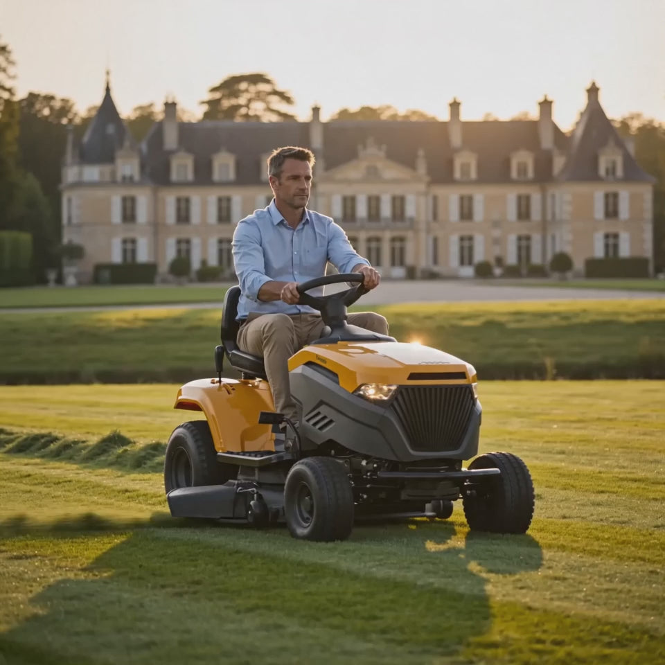 Tondeuse autoportée STIGA en action