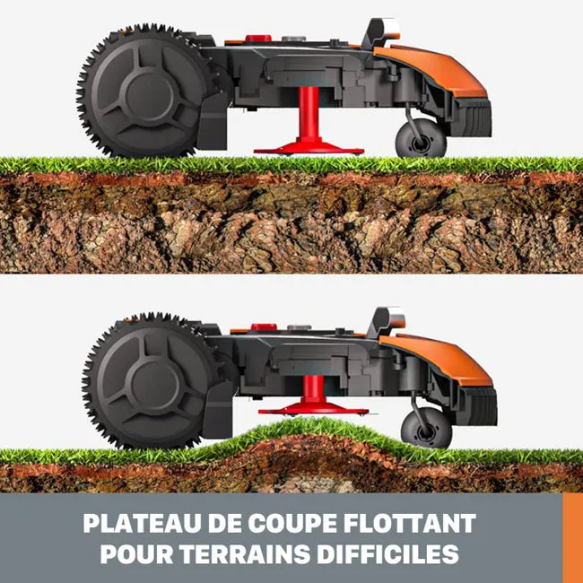 Robot tondeuse connecté WORX PLUS Wr165e, 500 m²